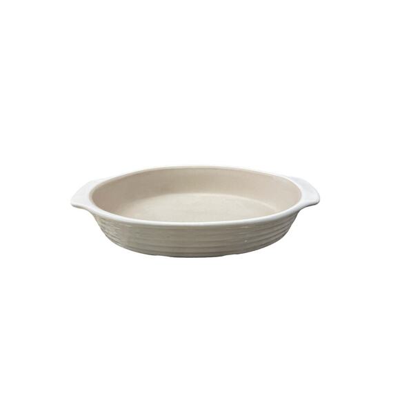 PAMPERED CHEF Oval Baker #1316 Glazed Vanilla Stoneware Cooking NEW Retired - Picture 6 of 6